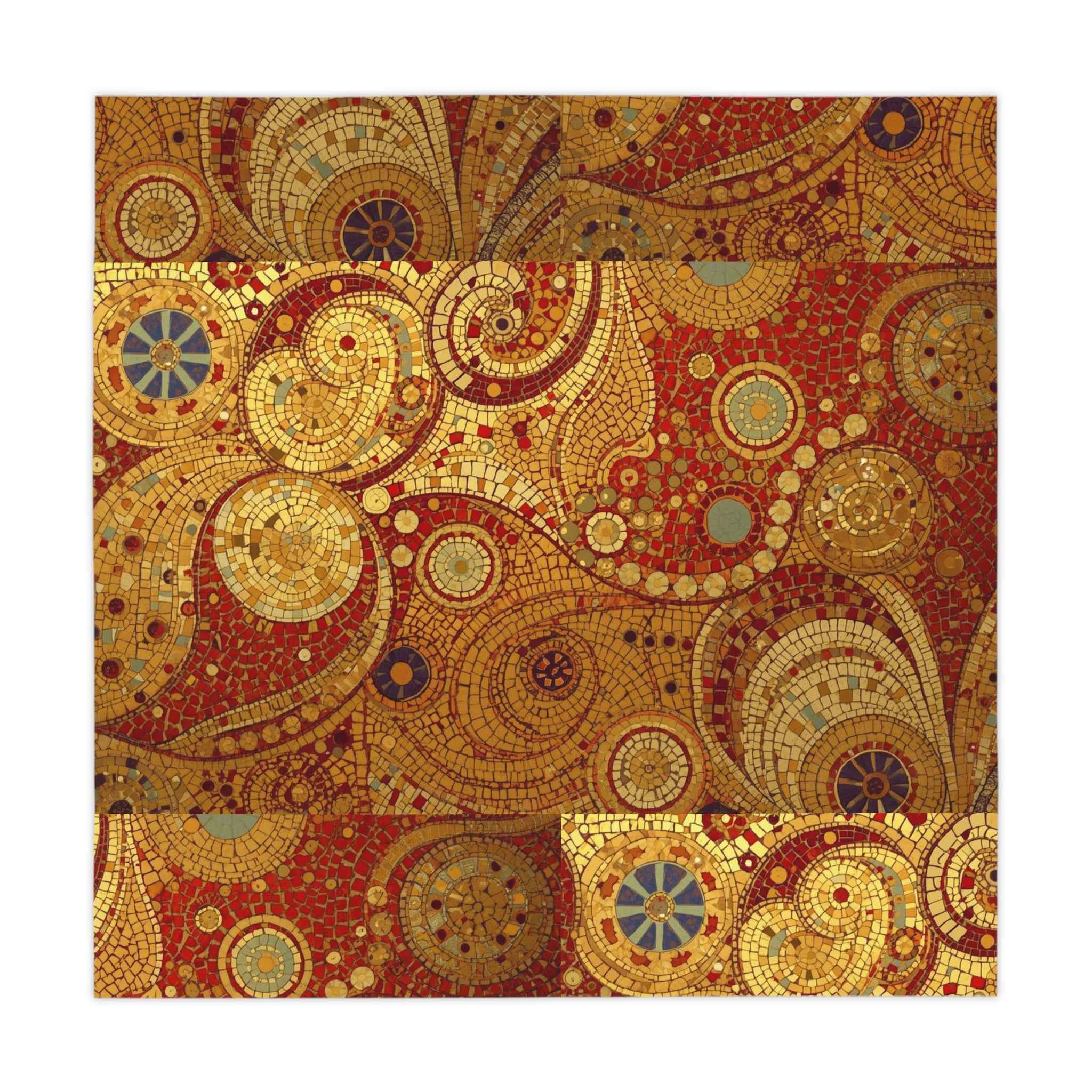 Bohemian Mosaic Tablecloth | Elegant Dining Decor, Vintage Style Table Cover, Party Table Decor, Holiday Table Setting